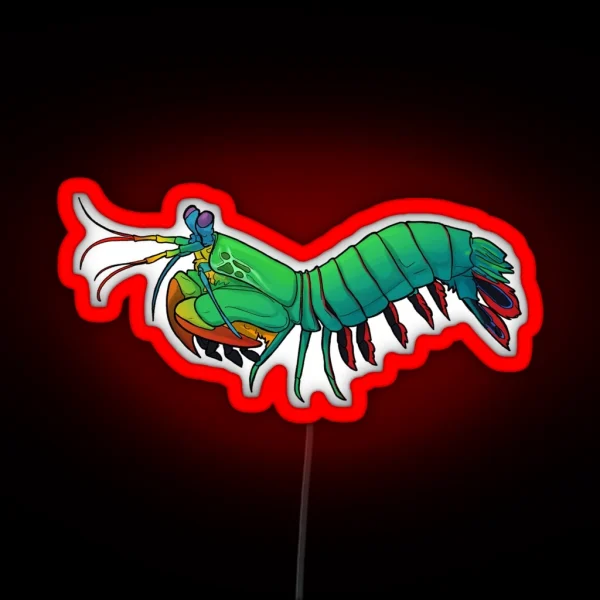 Friendly Mantis Shrimp RGB Neon Sign