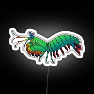 Friendly Mantis Shrimp RGB Neon Sign