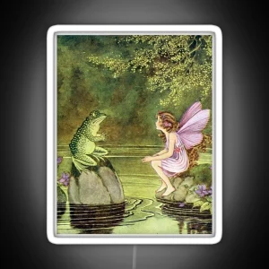 Frog And Fairy Talking Ida Rentoul Outhwaite RGB Neon Sign