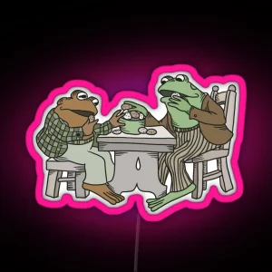 Frog And Toad Eat Cookies 3 RGB Neon Sign