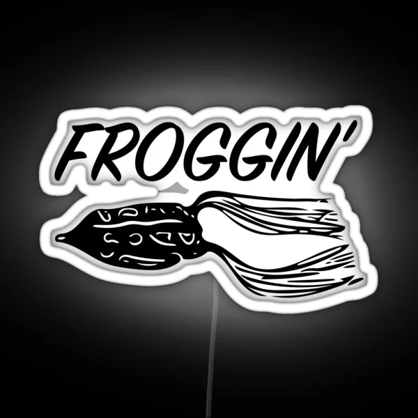 Frog Fishing Bait RGB Neon Sign