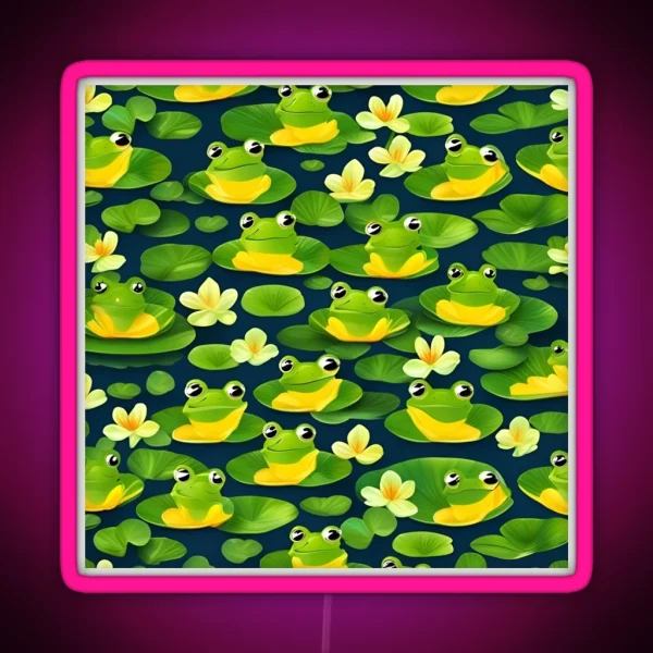 Frog Town RGB Neon Sign