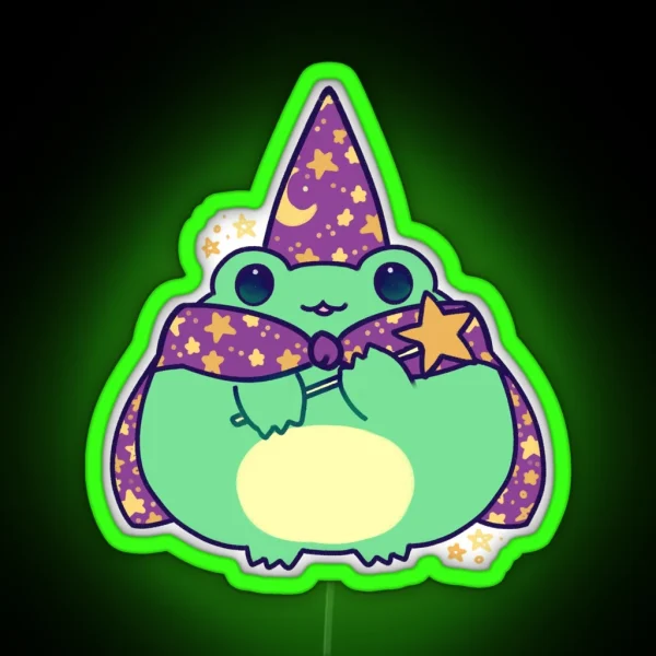 Frog Wizard RGB Neon Sign