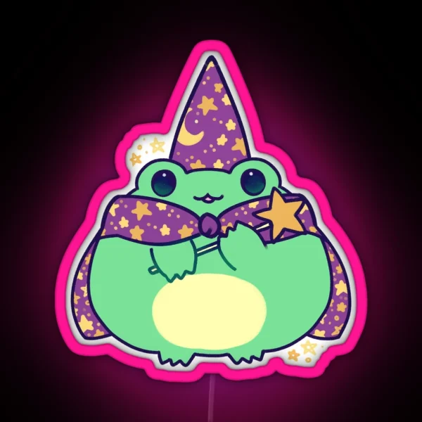 Frog Wizard RGB Neon Sign