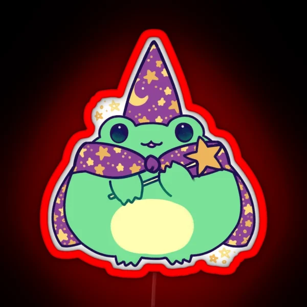 Frog Wizard RGB Neon Sign