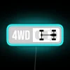 Front Engine 4WD Forza Drive Train Forza Motorsport Forza Horizon RGB Neon Sign - Image 3