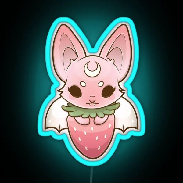 Fruit Bat PINK RGB Neon Sign