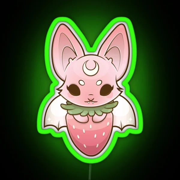 Fruit Bat PINK RGB Neon Sign