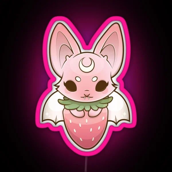 Fruit Bat PINK RGB Neon Sign