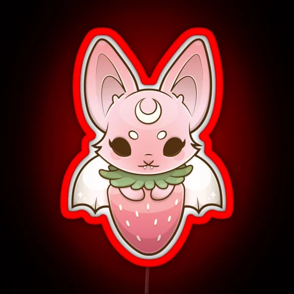 Fruit Bat PINK RGB Neon Sign