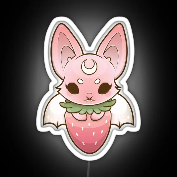 Fruit Bat PINK RGB Neon Sign