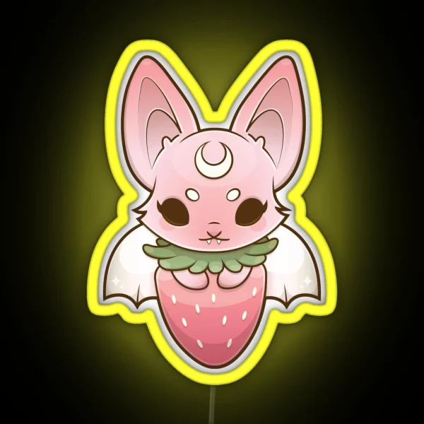 Fruit Bat PINK RGB Neon Sign