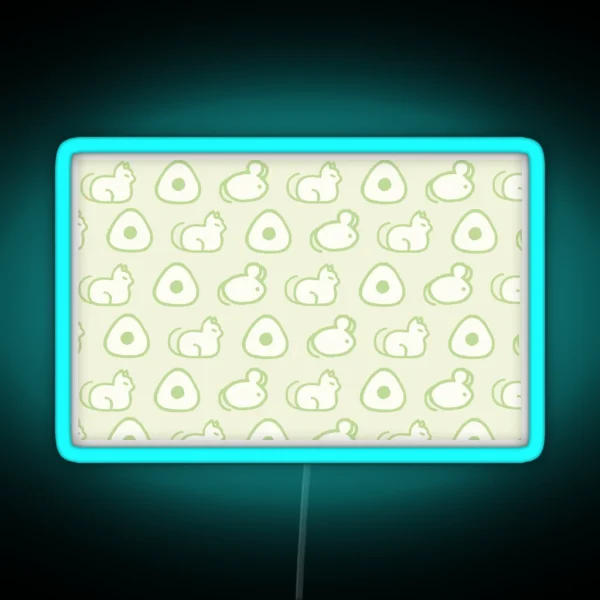 Fruits Basket Green Pattern RGB Neon Sign