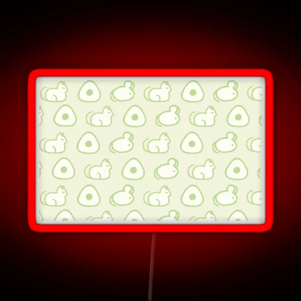 Fruits Basket Green Pattern RGB Neon Sign