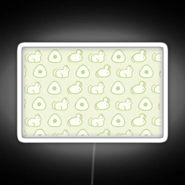 Fruits Basket Green Pattern RGB Neon Sign