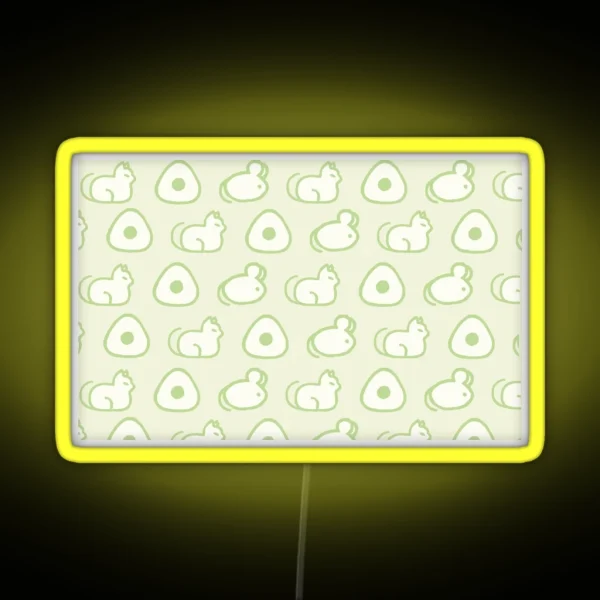 Fruits Basket Green Pattern RGB Neon Sign