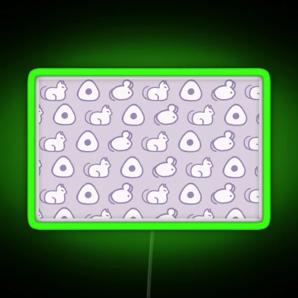 Fruits Basket Purple Pattern RGB Neon Sign