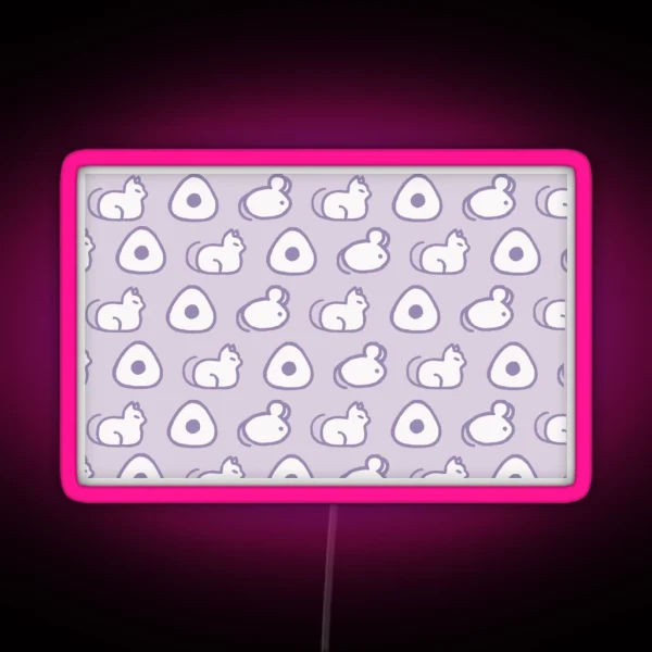 Fruits Basket Purple Pattern RGB Neon Sign