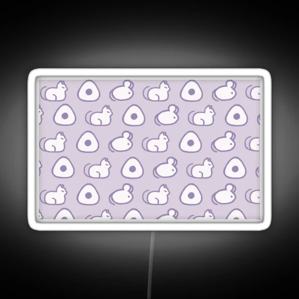 Fruits Basket Purple Pattern RGB Neon Sign