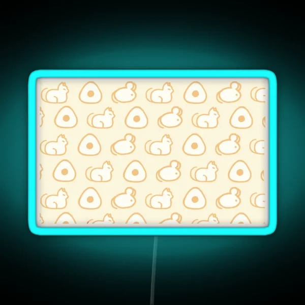 Fruits Basket Yellow Pattern RGB Neon Sign