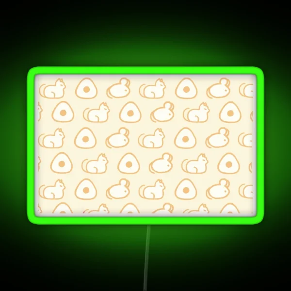 Fruits Basket Yellow Pattern RGB Neon Sign