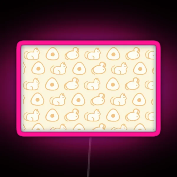 Fruits Basket Yellow Pattern RGB Neon Sign