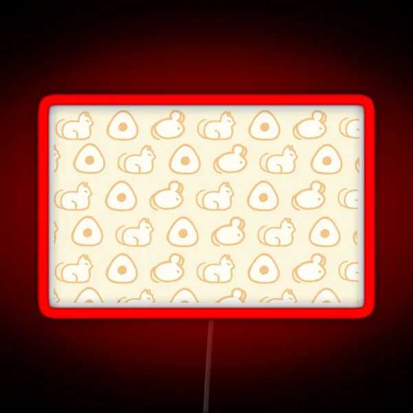 Fruits Basket Yellow Pattern RGB Neon Sign