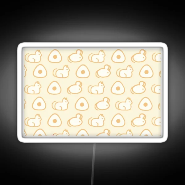 Fruits Basket Yellow Pattern RGB Neon Sign