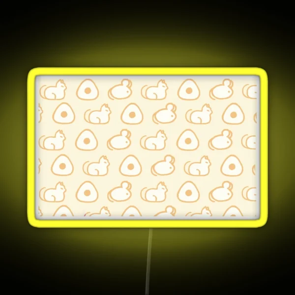 Fruits Basket Yellow Pattern RGB Neon Sign