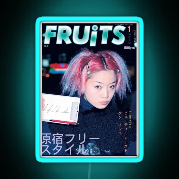 Fruits Magazine Cover Led RGB Neon Sign