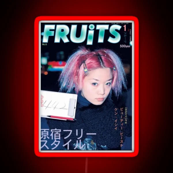 Fruits Magazine Cover Led RGB Neon Sign