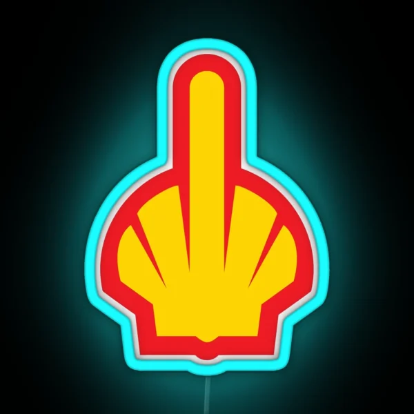 Fuck Shell Fossil Fuel RGB Neon Sign