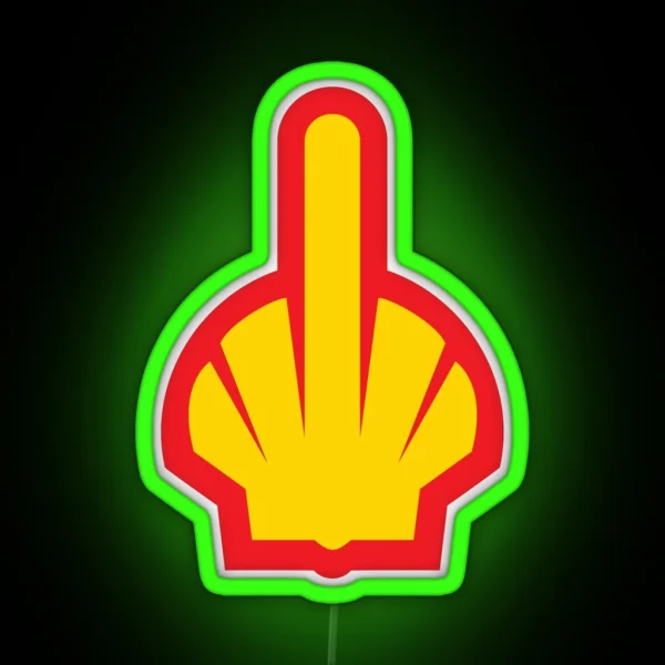 Fuck Shell Fossil Fuel RGB Neon Sign