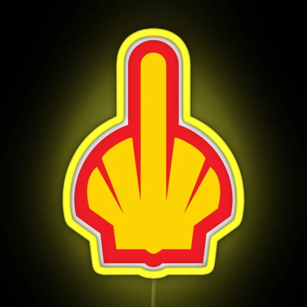 Fuck Shell Fossil Fuel RGB Neon Sign