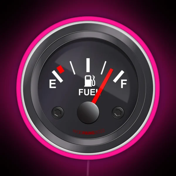 FUEL GAUGE ART ALMOST FULL RGB Neon Sign