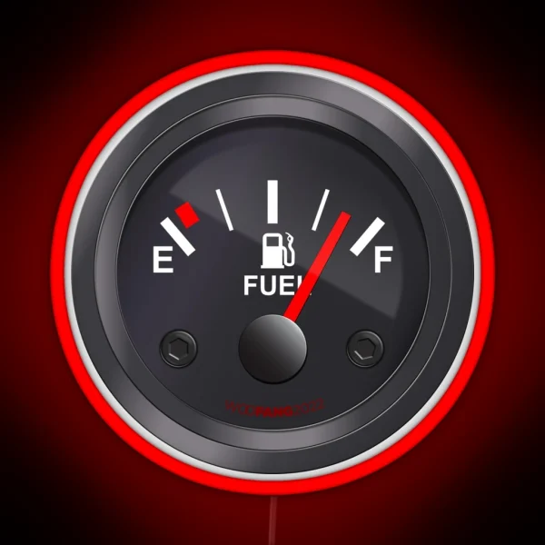 FUEL GAUGE ART ALMOST FULL RGB Neon Sign