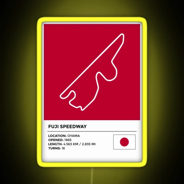 Fuji Speedway Info RGB Neon Sign