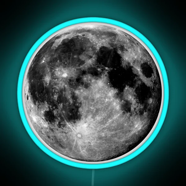 Full Moon RGB Neon Sign