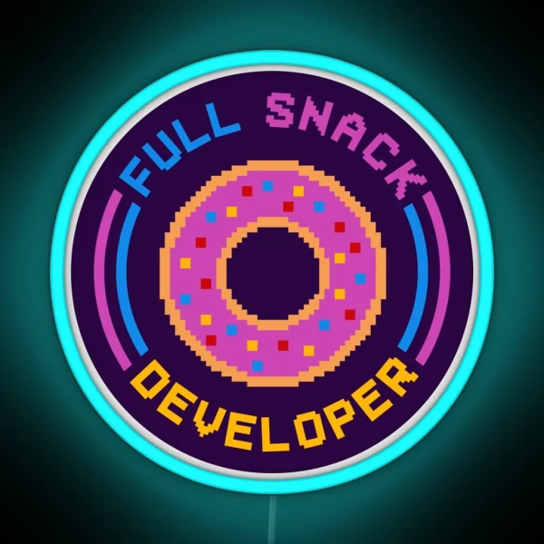 Full Snack Developer Software Engineering RGB Neon Sign