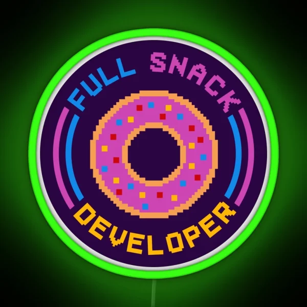 Full Snack Developer Software Engineering RGB Neon Sign