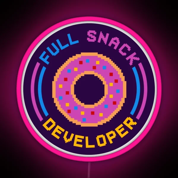 Full Snack Developer Software Engineering RGB Neon Sign