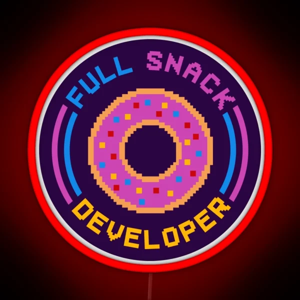 Full Snack Developer Software Engineering RGB Neon Sign