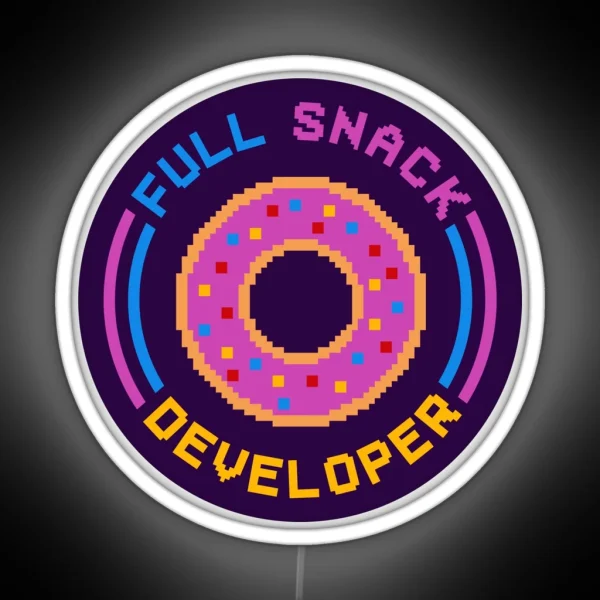 Full Snack Developer Software Engineering RGB Neon Sign