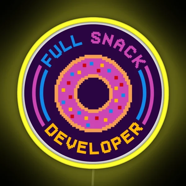 Full Snack Developer Software Engineering RGB Neon Sign