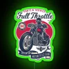 Full Throttle Choppers Ride Vintage Garage Custom Motorcycle Club Adventure Biker Lifestyle RGB Neon Sign - Image 3