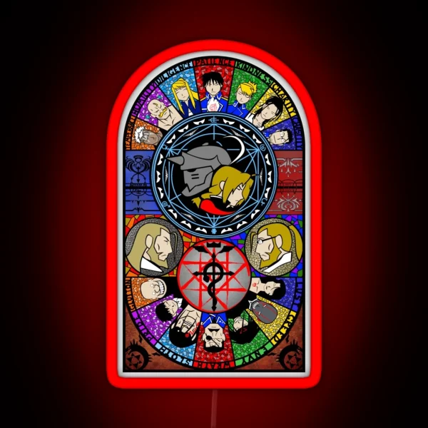 Fullmetal Alchemist Stained Glass RGB Neon Sign