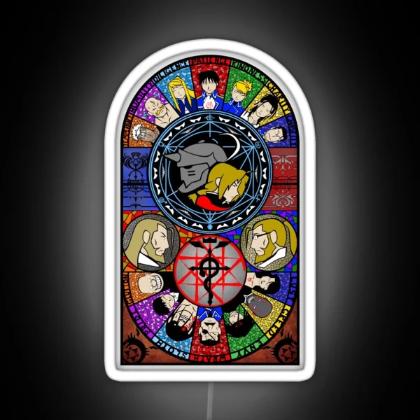 Fullmetal Alchemist Stained Glass RGB Neon Sign