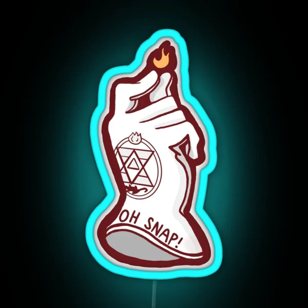 Fullmetal Roy Mustang OH SNAP Art RGB Neon Sign