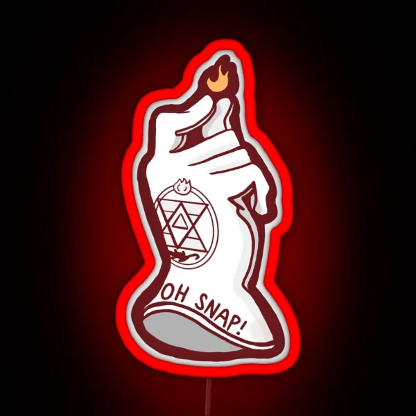 Fullmetal Roy Mustang OH SNAP Art RGB Neon Sign