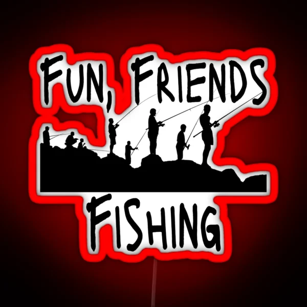 Fun Friends Fishing RGB Neon Sign